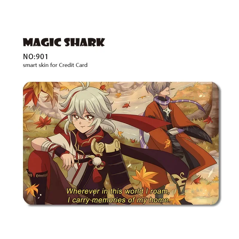 Magic Shark Anime Basketball Sports PVC Matte Skin Film Sticker for Big Small No Chip Credit Debit Card