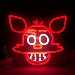 USB Dimmable Funny Dog Face Neon Light Red Glow Animal Head LED Sign for Bedroom Bar Party Decor Cartoon Pet Lover Gifts