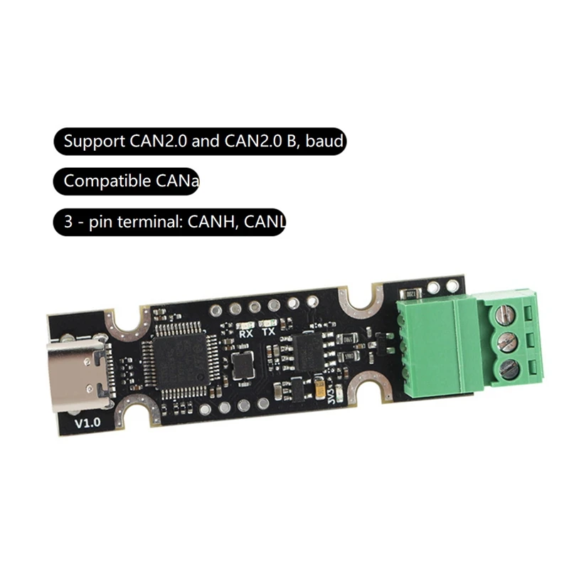 USB To CAN Adapter With STM32F072 Chip Supports CAN2.0A & B Used For Canable / Candlelight / Klipper Firmware