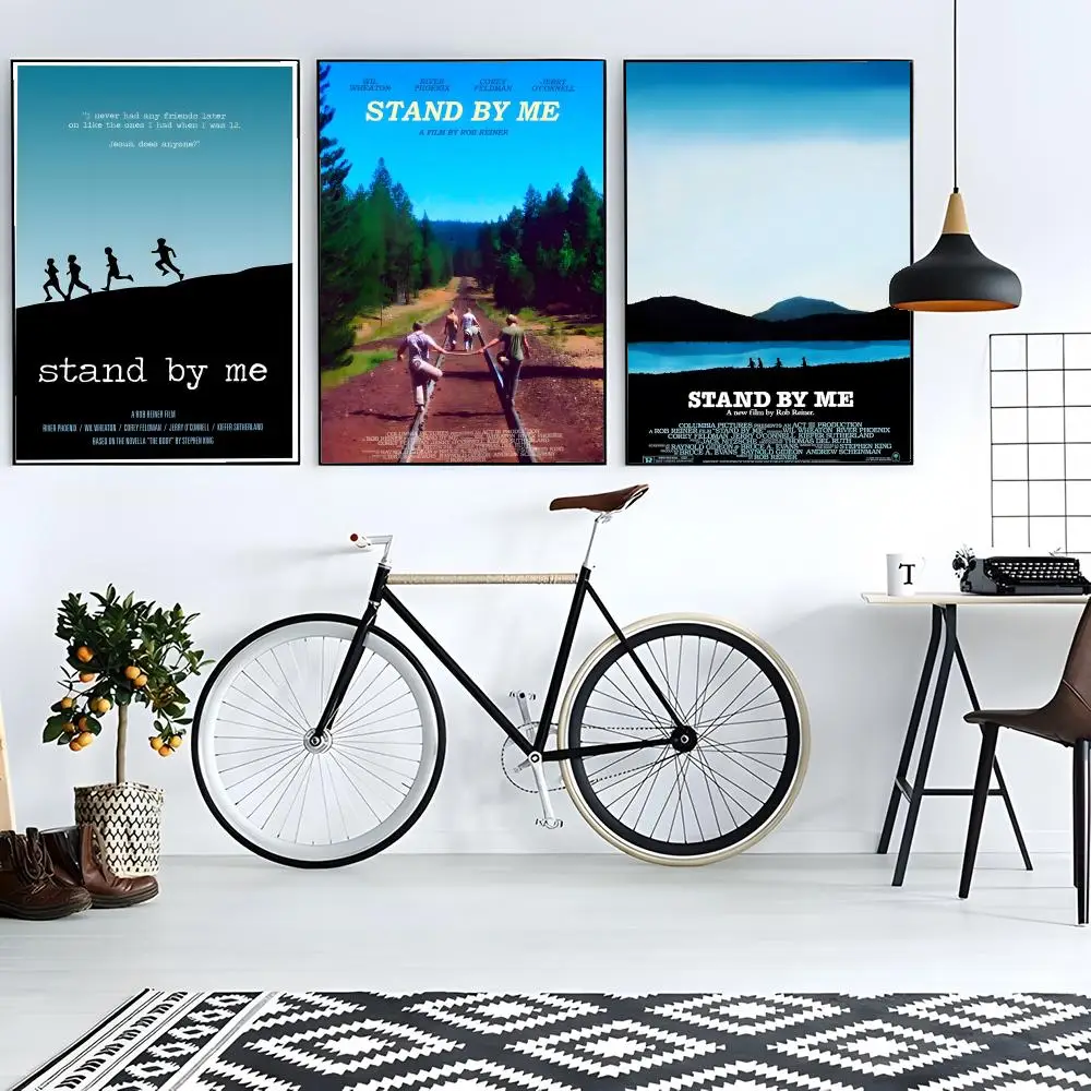 Retro Stand by Me Poster Sticky Poster Paper Sticker DIY Room Bar Cafe Wall Decor Gift