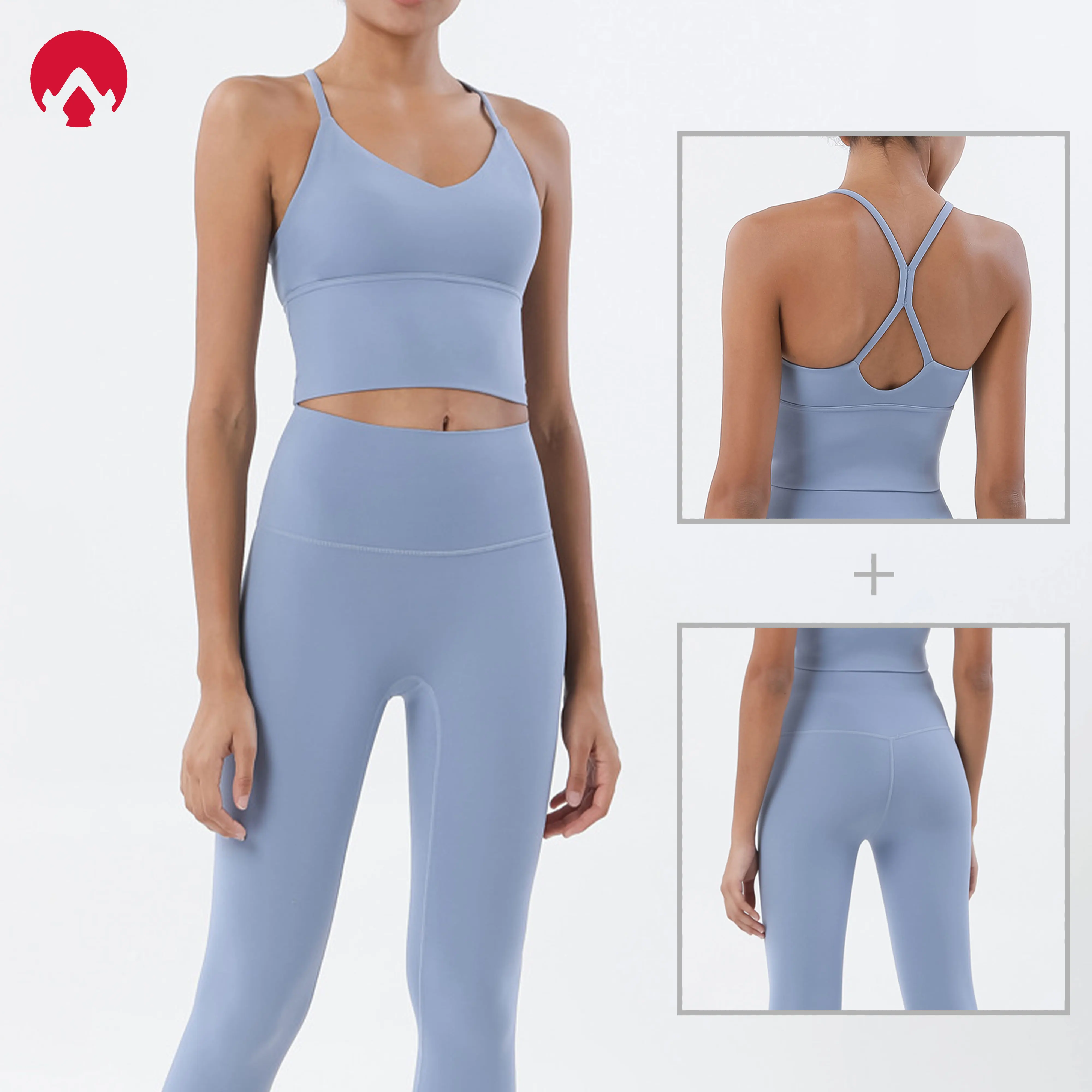 Mulher esportiva ginásio sutiã e leggings mulher 2 peça conjunto outifit nu sentimento feminino roupas de fitness feminino agasalho