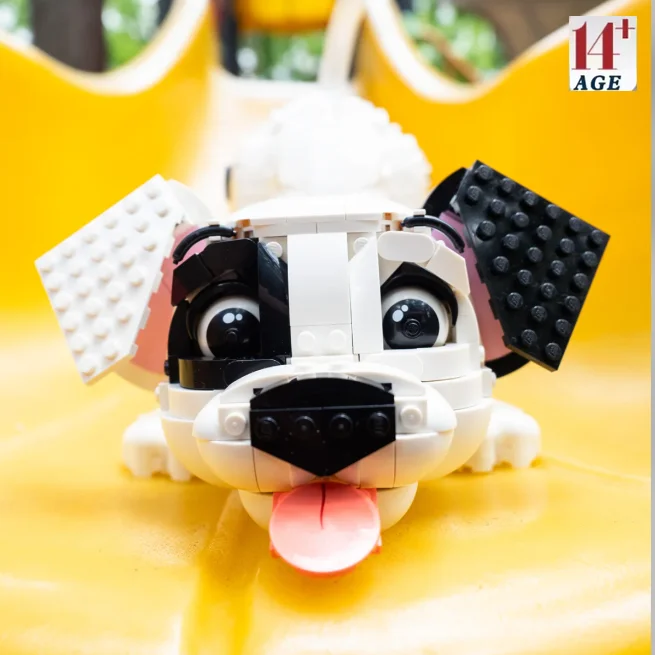 

2025 животных 43269 набор блоков 101 щенок собака кошка лев строительные блоки кирпичи 1722 шт. игрушки милые домашние животные подарки на Рождество и день рождения