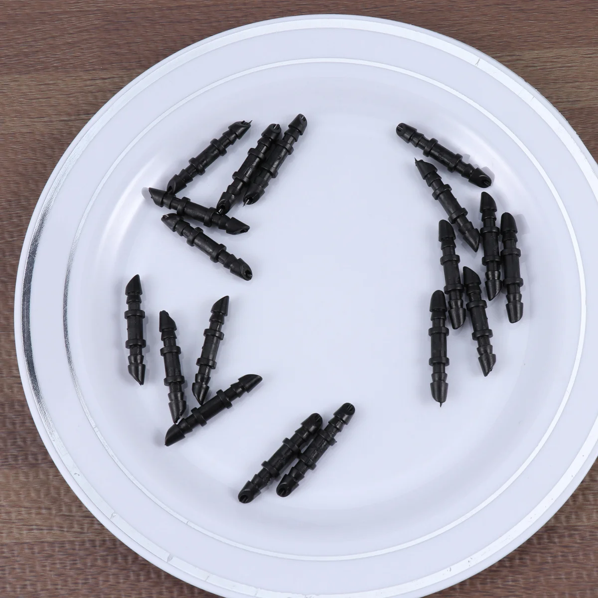 

50Pcs Hose Connector Barbed Straight 6Mm Black Plastic Irrigation Drip Tube Adapter Plumbing Fitting Joint for Garden Balcony