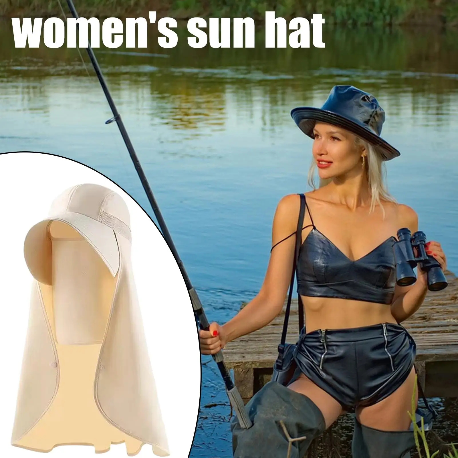 

Beach Hats For Women Waterproof Wide Brim Bucket Hat Breathable Comfortable Uv Protection Adjustable Headwear For Outdoor