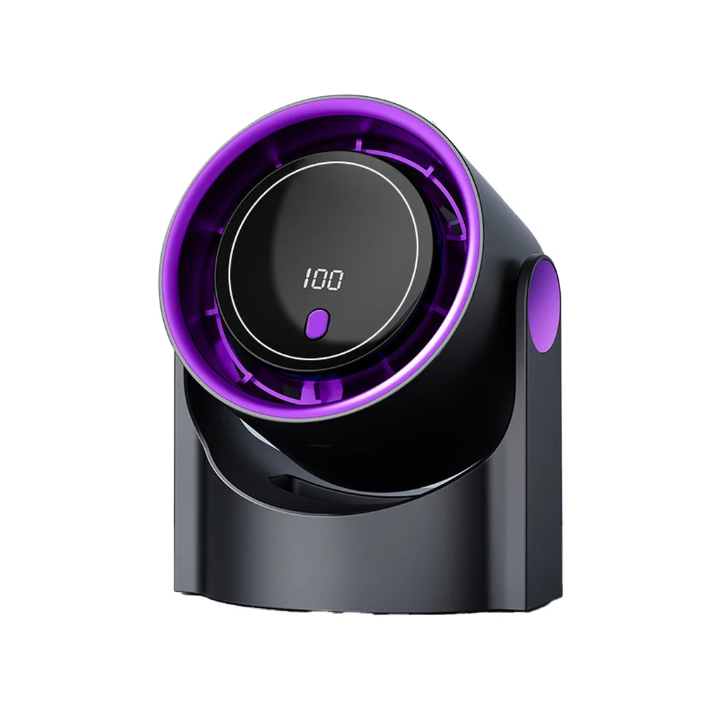 Desktop Telescopic Fan Rechargeable 1200mAh Battery 100 Speeds Low Noise for Home Office Study Bedroom 16cm x 10cm x 19cm
