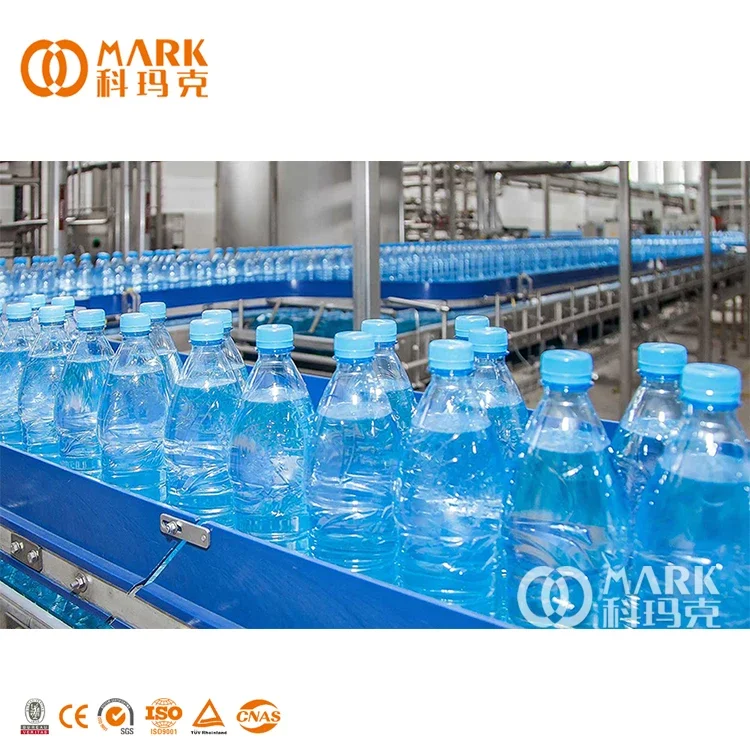 Full Set Complete Mineral Spring Pure Drinking Water Production Line Factory Washing Filling Packing Machine Plant