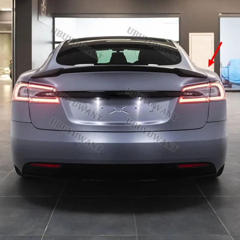 For Tesla Model S 2015-2017 Carbon Fiber Rear Trunk Spoiler Car Wing
