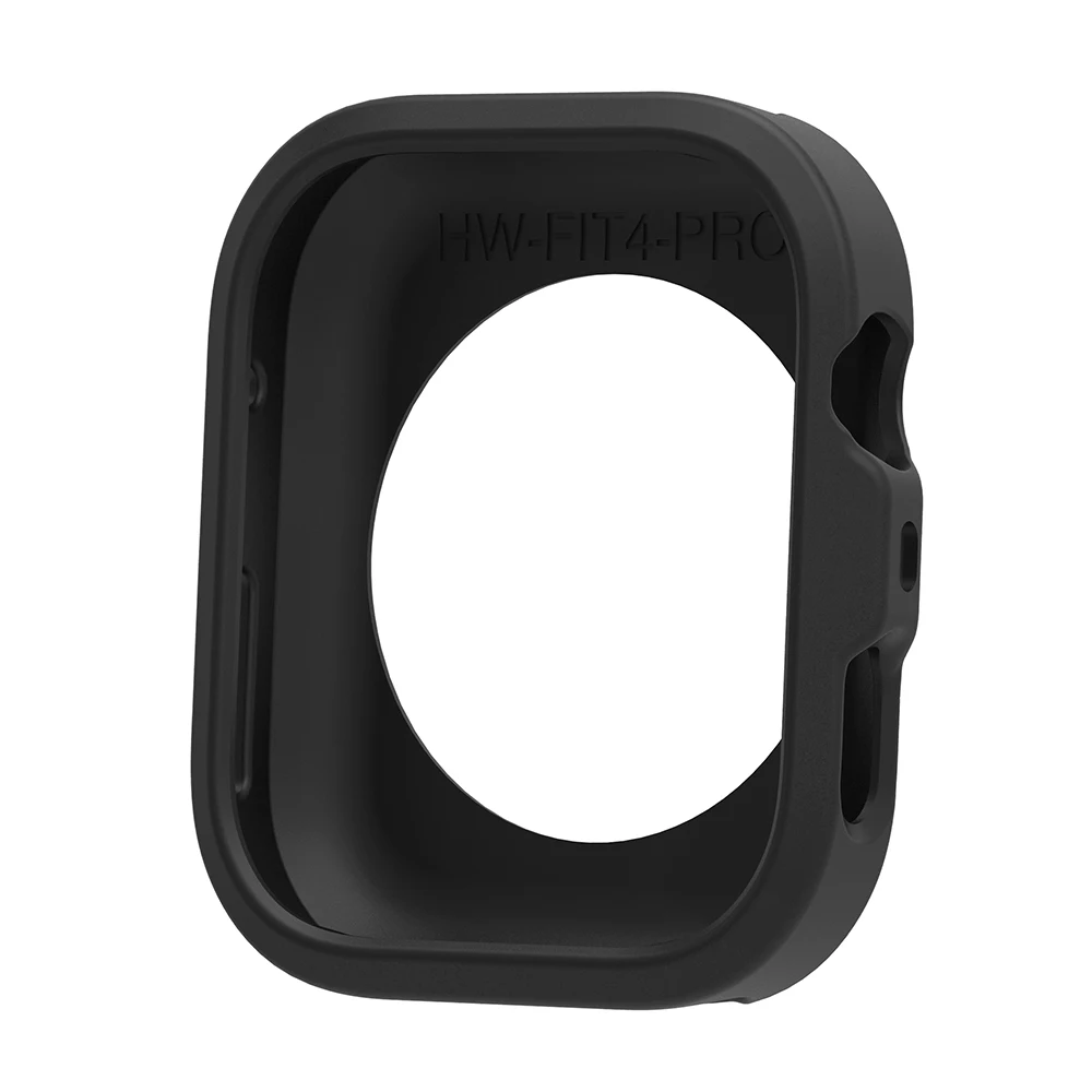 

Для Huawei Watch Fit 4 Pro Силиконовый чехол для часов Противоударная рамка-бампер - черный