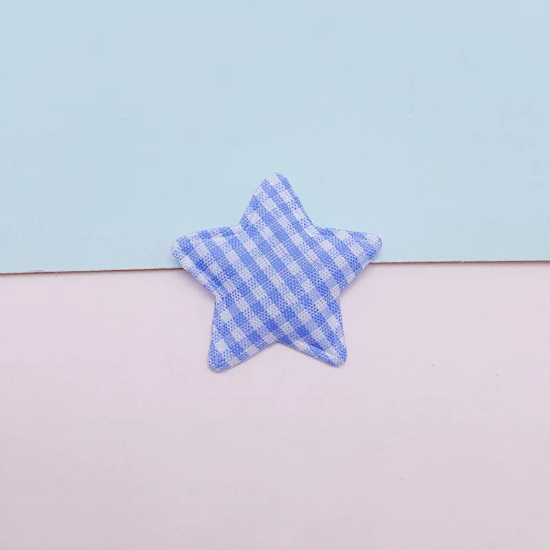 80 Stück 3,5 cm Gitterstoff-Stern-Applikationen mit Polsterung für DIY-Haarspangen, Accessoires, Kleidung, Kopfbedeckungen, Dekorations-Patches – Detail 8