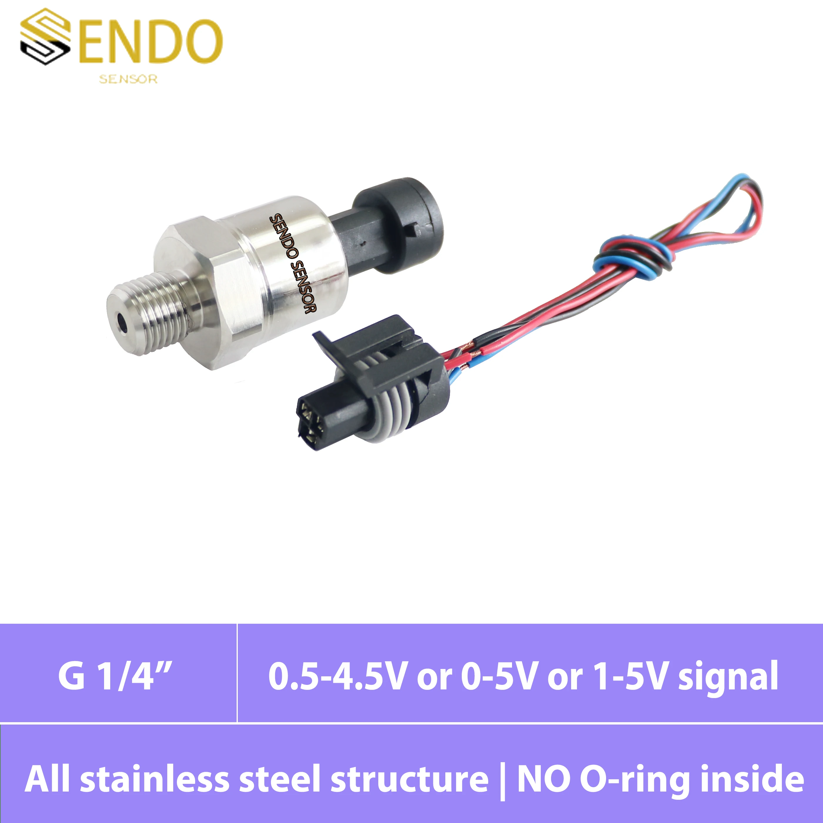 Water oil pressure sensor input DC 5v 12v 24v output 0.5 4.5V 0 5V 1 5V G 1 4 male thread 15psi 10bar gauge 1.6mpa full metal