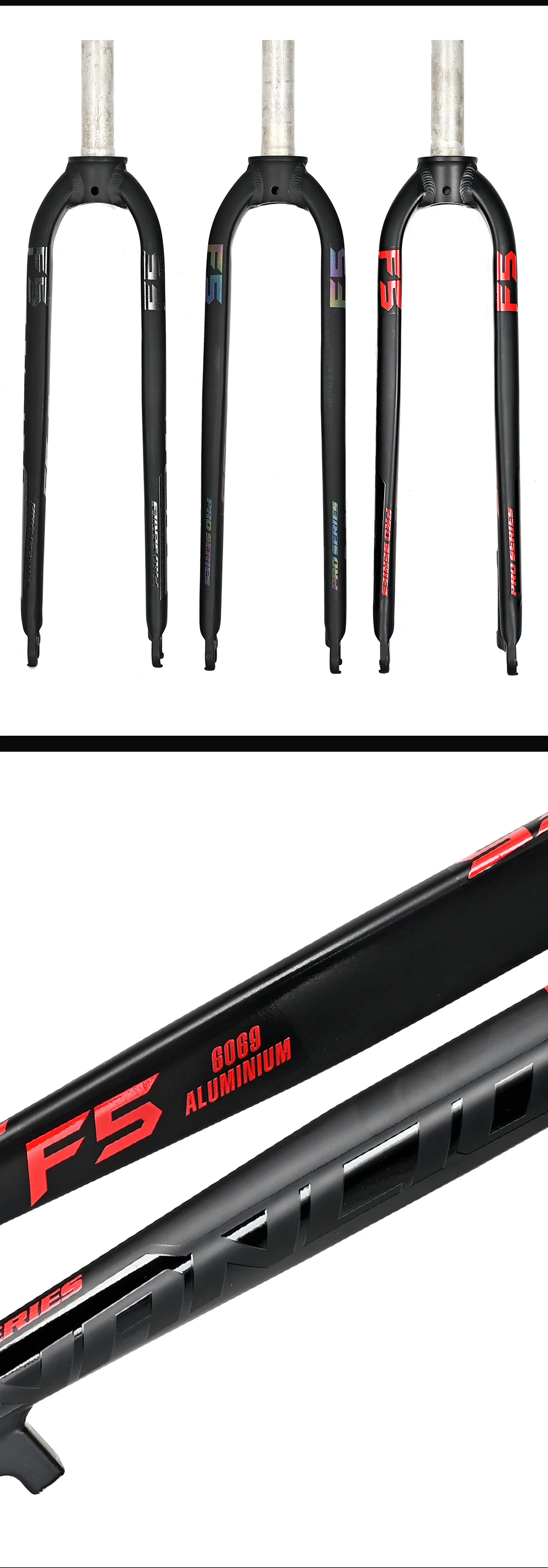 Nanlio F5 matte starre Gabel fit 1/26/27/29 Zoll Aluminium legierung Mountainbike Gabel gerades Rohr 28,6mm a-Säule MTB harte Gabel – Detail 14