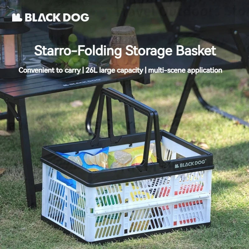 Naturehike Blackdog Camping Basket Foldable Storage Basket 26L Large Capacity Outdoor Camping Supplies Portable Picnic Basket