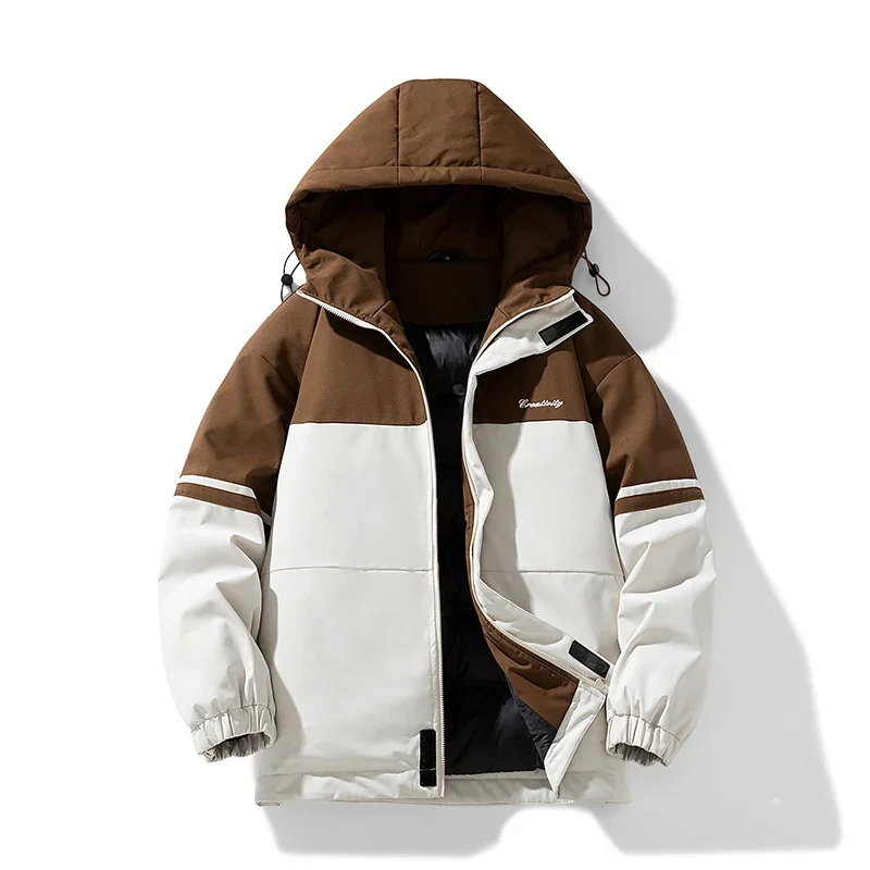 

Casacos De Inverno Masculino Fashion Casual Style Zipper Comfortable Outwear Thickened Warm High Quality Men Clothing With Hood