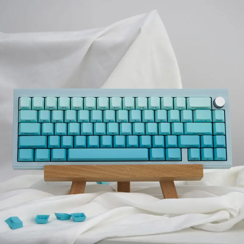 

Keycap cyan positive/side engraving 125-key mechanical keyboard keycap PBT hot sublimation customized cherry original factory