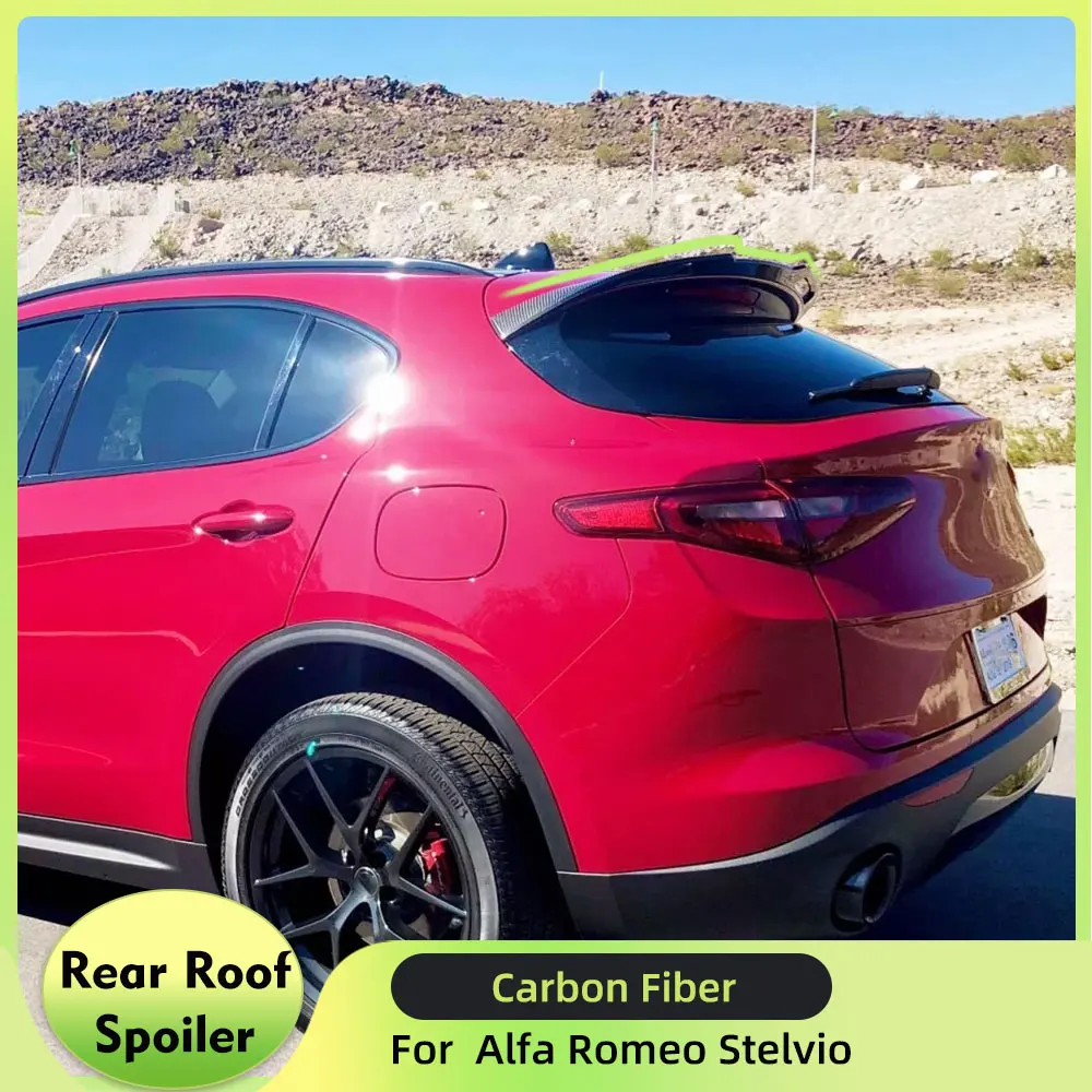 

Спойлер на заднее окно автомобиля из углеродного волокна/FRP для Alfa Romeo Stelvio Base Sport Ulitity TI Quadrifoglio 2017-2023