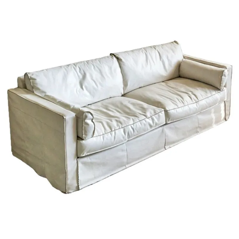 

Bed and breakfast straight row cream style modern Italian minimalist first layer cowhide living room single double three