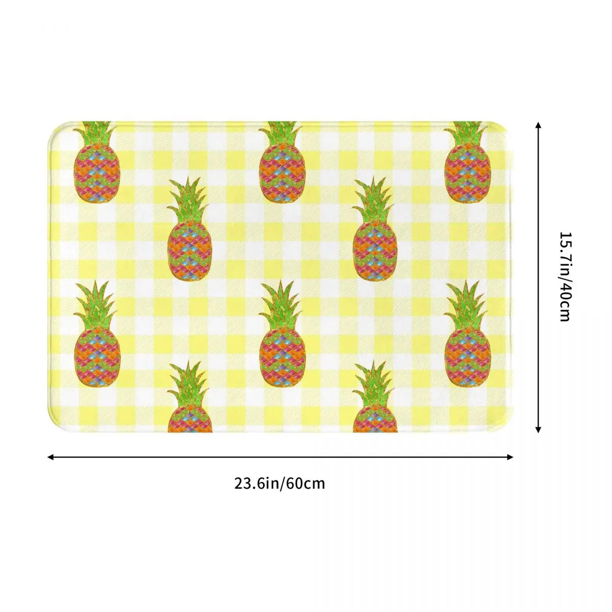 Gold Pineapple Pattern Doormat Antiwear Carpet Rug Kitchen Entrance Home Floor Mat for Bedroom Footpad Mats
