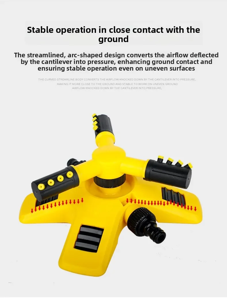 360-Grad Automatisch Rotierender Sprinkler, Dreizackiger Rotationssprinkler für Gartenbewässerung, Blumenbewässerung – Detail 9