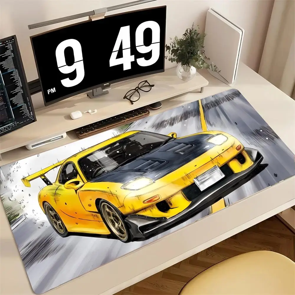 

Классический автомобильный коврик для мыши JDM Initial D, большой игровой коврик для мыши с защитой по краям, утолщенный коврик для компьютерной клавиатуры, настольный коврик