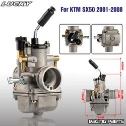 Motorcycle 19mm Carburetor For KTM SX 50 50cc SX50 50SX 2001-2008 Dirt Pit Bike Carb Parts Motorcycle Engine Accessories