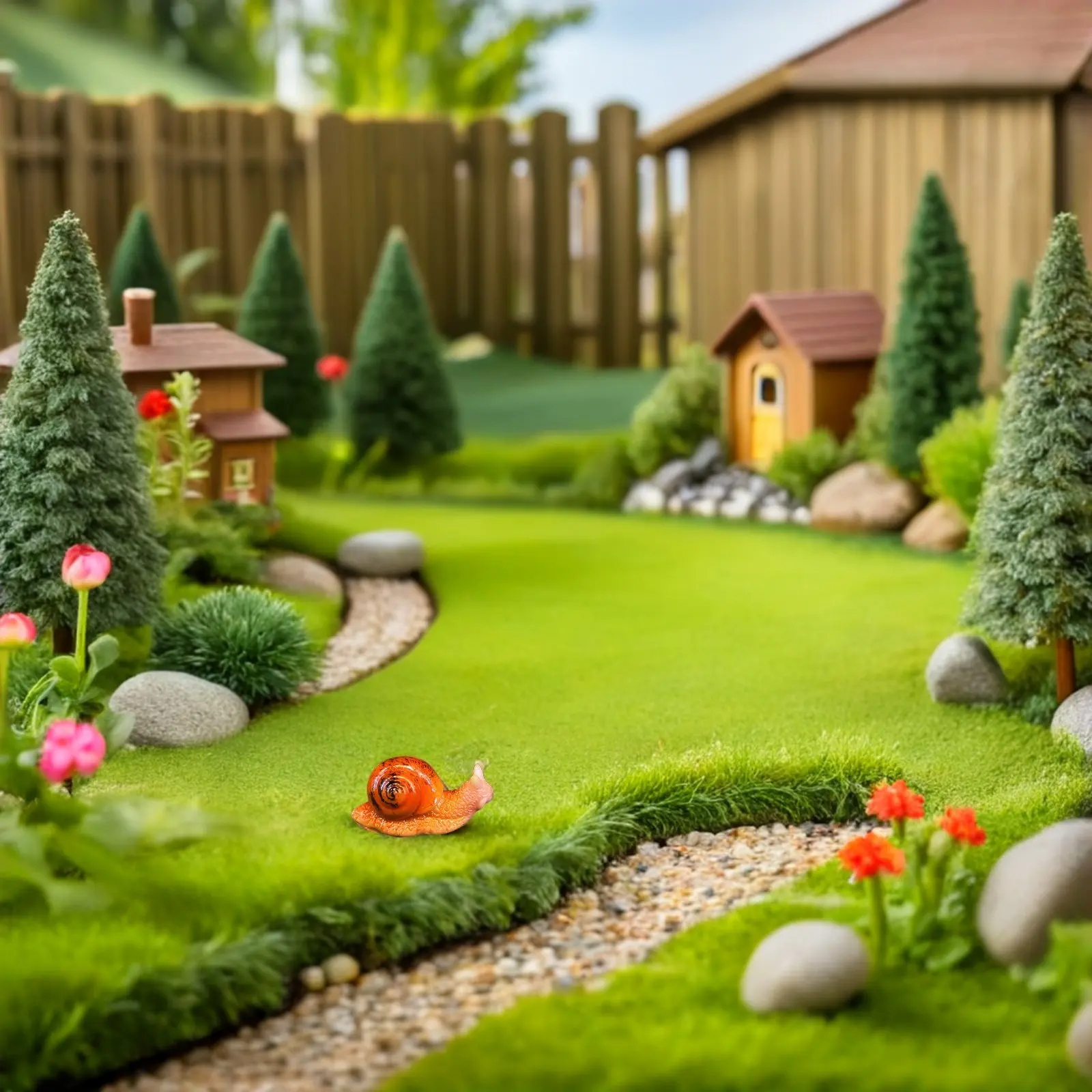 20Pcs Resin Snail Decoration Compact Snail Sculpture for Desktop Micro Scene Garden Layout Farmhouse Chic Decor Indoor Outdoor