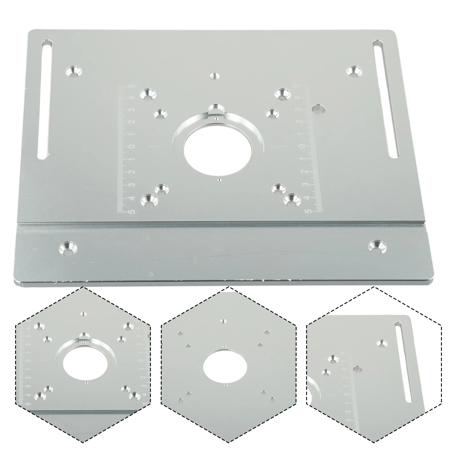 Alumínio Router Tabela Inserir Placa Router de Madeira Elétrico Máquina de Corte Flip Plate Instalar Bancos de Madeira 240x200x5 mm 1pc