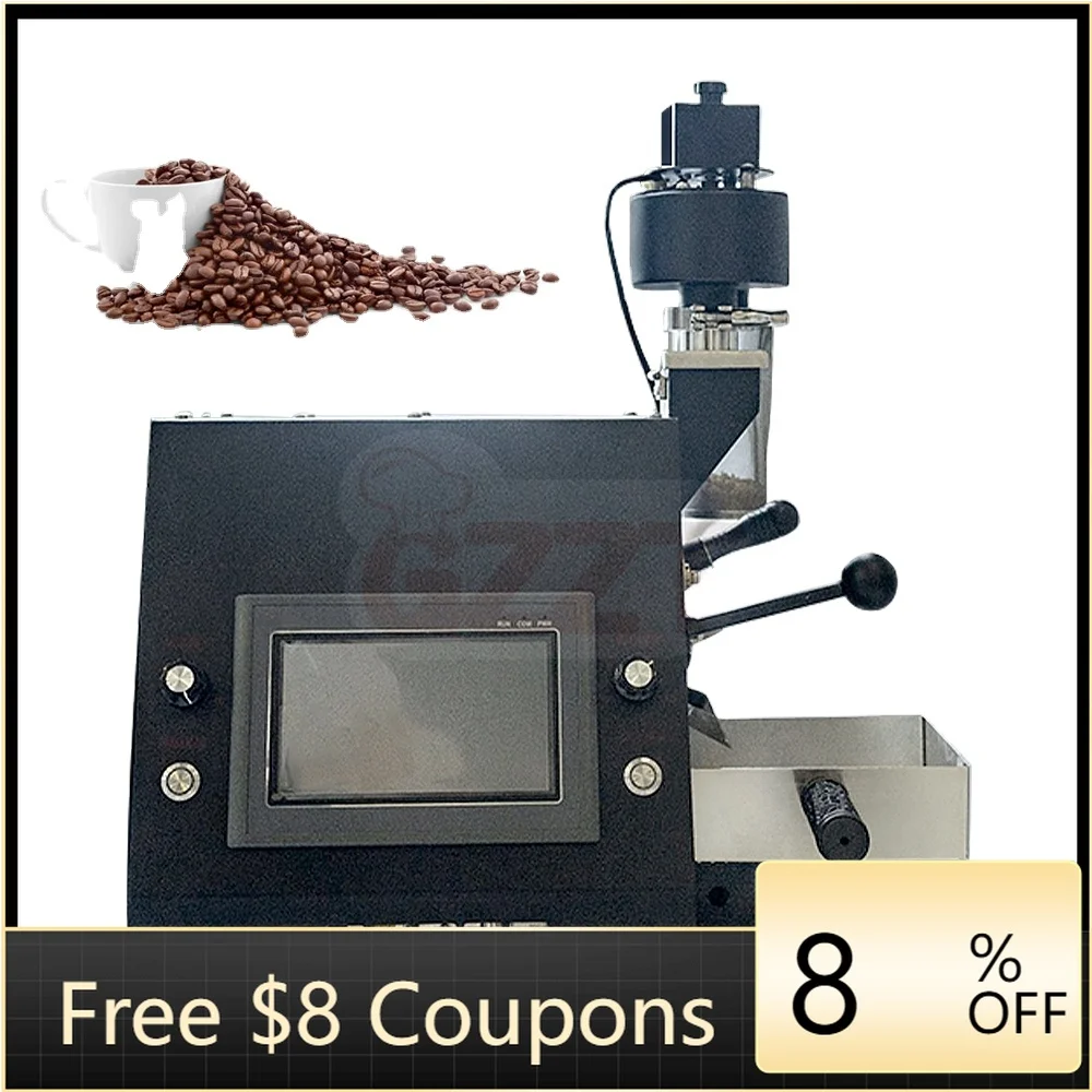 Eco Coffee 304 Stainless Steel Manual Coffee Roaster Cyclone Dust Collector Coffee Roaster Dc Motor for Bean Nuts Roaster