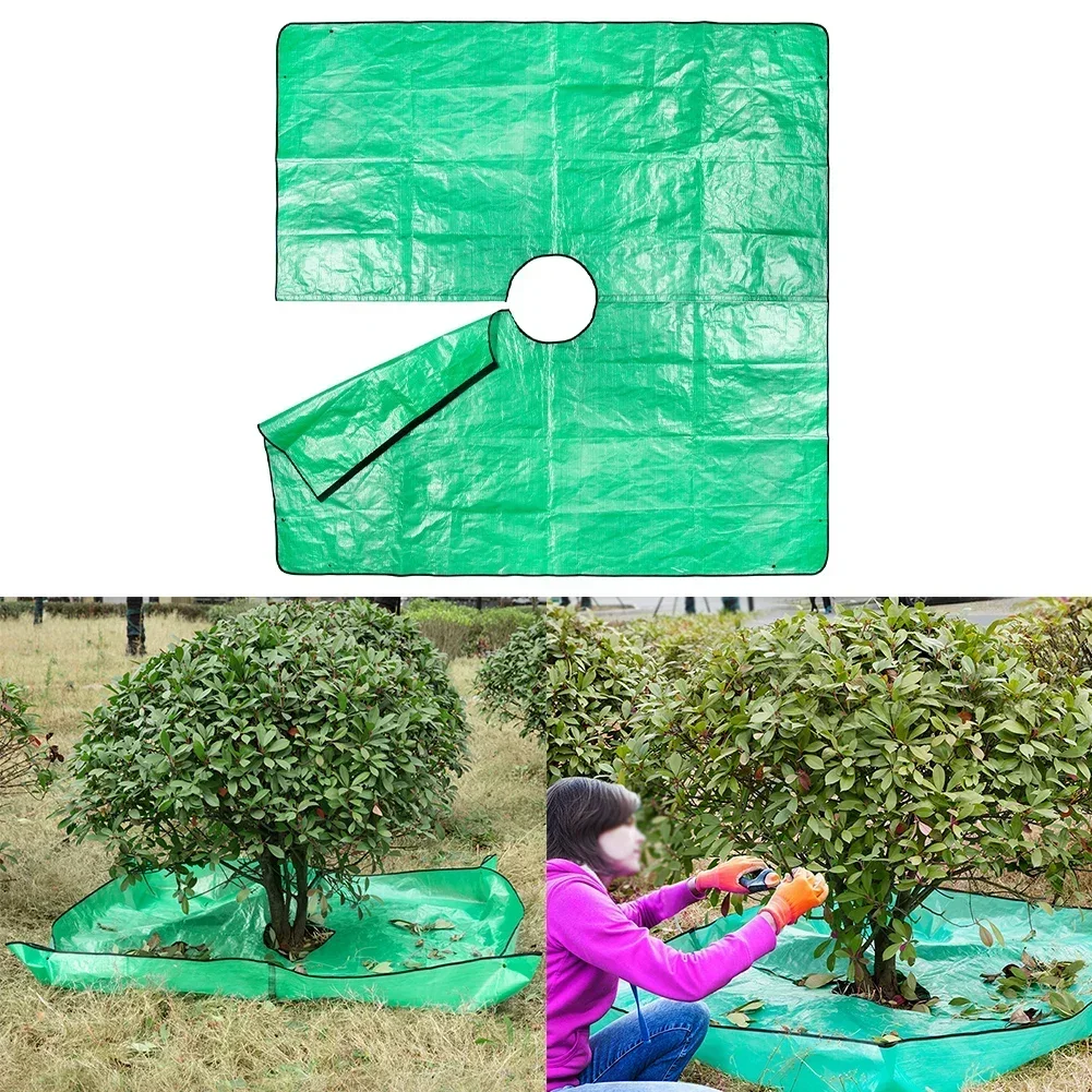 

Linoleum 12in Hole Landscape Trimming Mat Garden Tree Trimming Waterproof Oilcloth Plant Trimming Tarp Outdoor Leaf Storage Mat