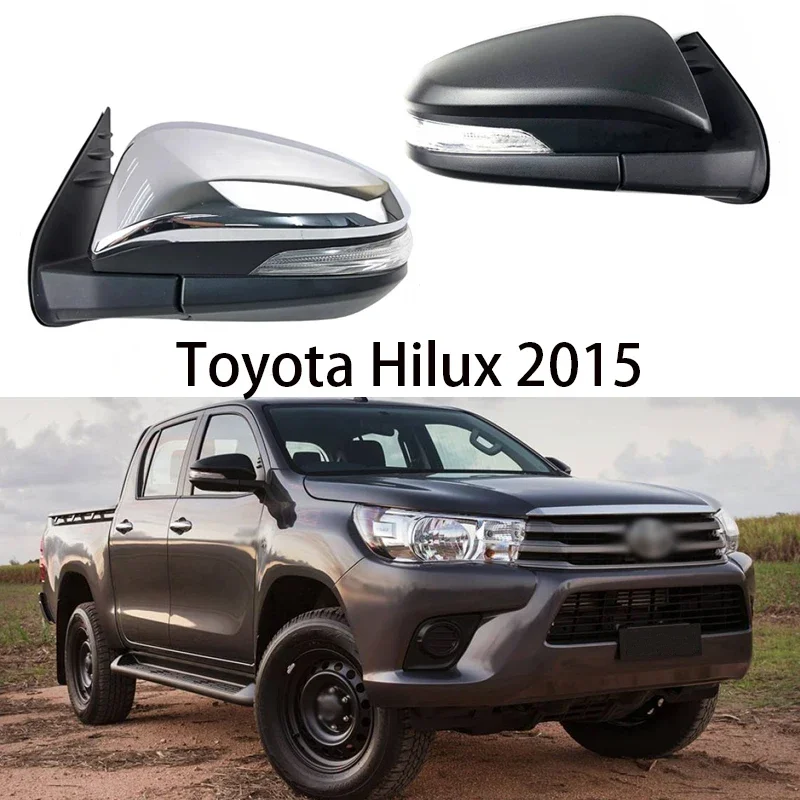 

For Toyota Hilux 2015 Left and Right Car Accessories Side Mirror Rearview Assembly Auto Electric Folding LED Turn Signal