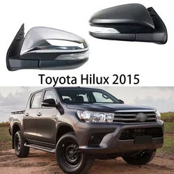 For Toyota Hilux 2015 Left and Right Car Accessories Side Mirror Rearview Assembly Auto Electric Folding LED Turn Signal