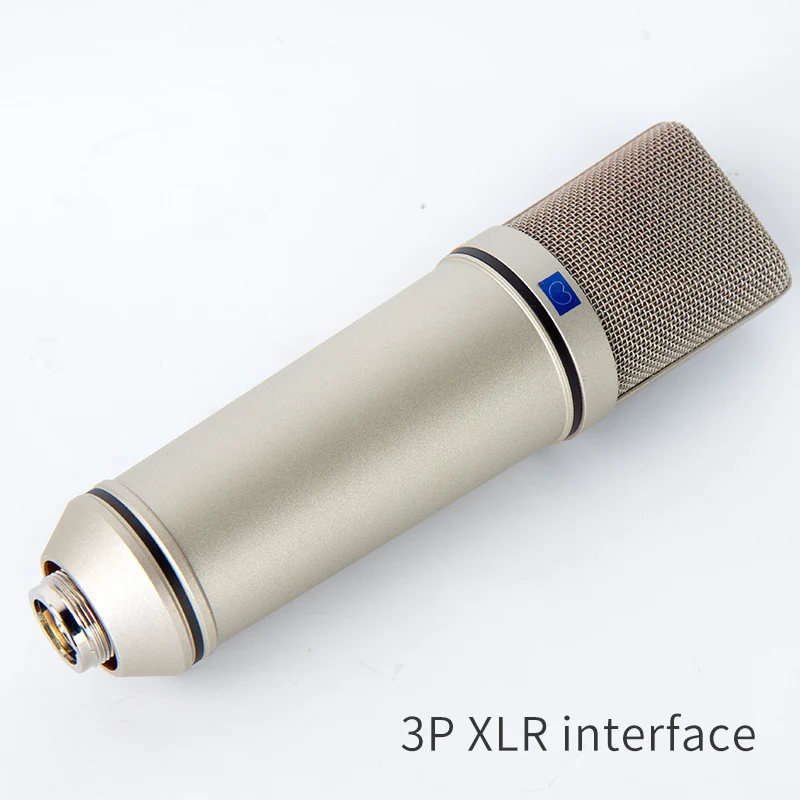 OEM Professional Large Diaphragm Metal Wired Singing Condenser Microphone For Studio Recording