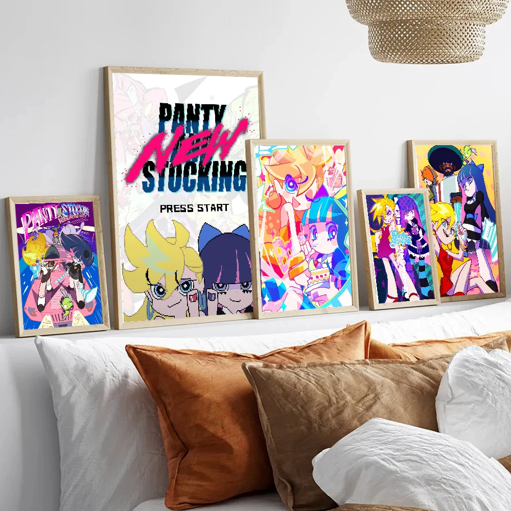 Panty and Stocking with Garterbelt Anime Classic Anime Poster Waterproof Paper Sticker Coffee House Bar Room Wall Decor