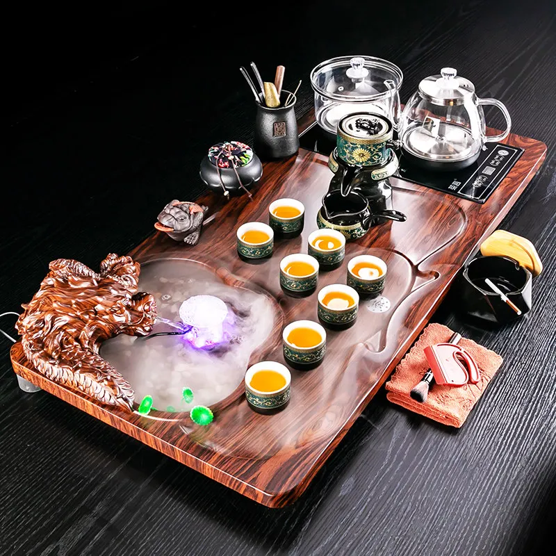 Rectangle Serving Tea Tray Luxury Stone Ceremony Table Tableware Tea Tray Hospitality Living Room Bandejas Home Decorationgs