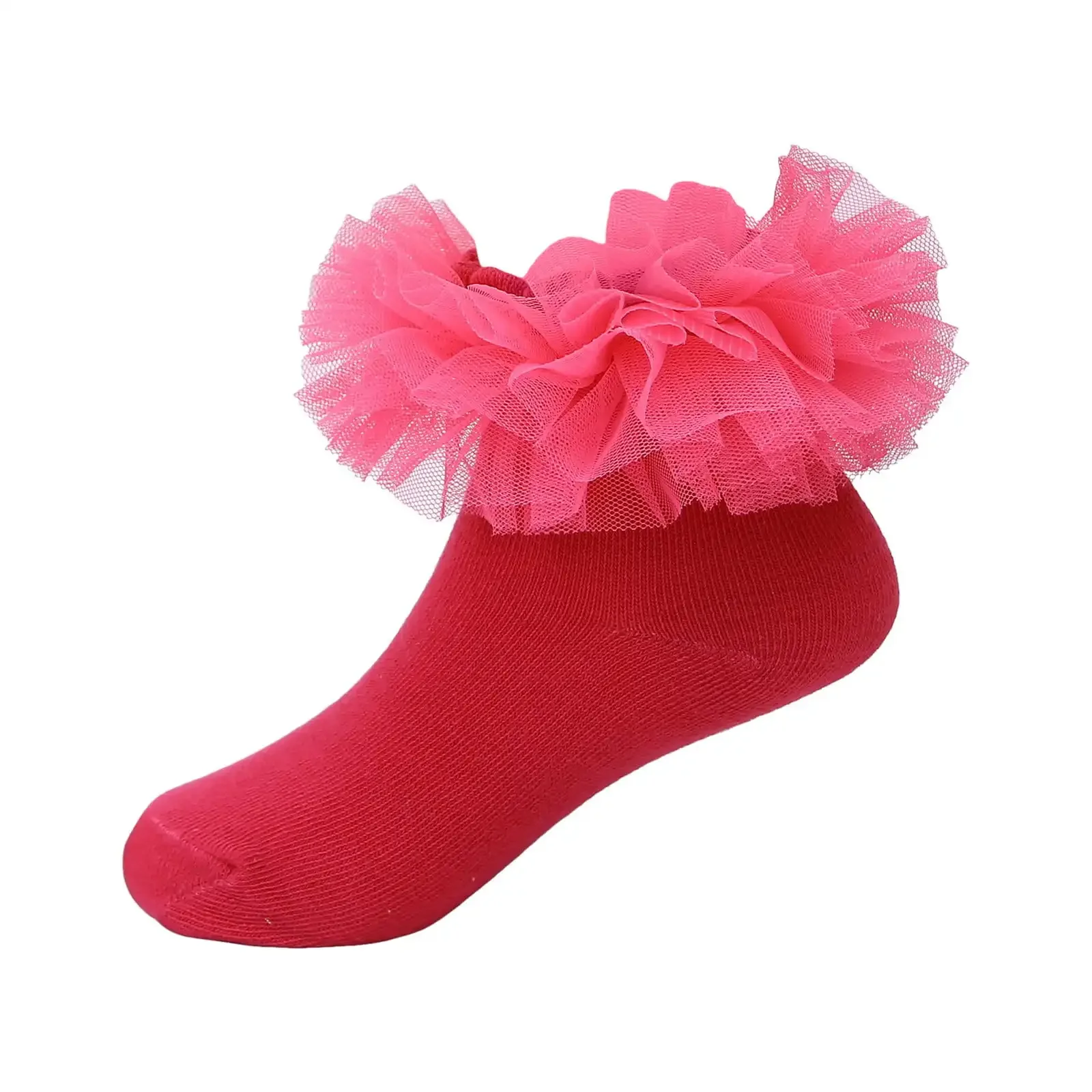 

Caqnni Носки с рюшами для девочек, белые кружевные носки, носки с оборками, белая кружевная отделка с двойной кружевной отделкой для маленьких девочек