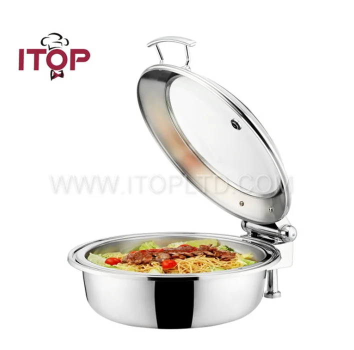 Commercial restaurant induction food warmer/chafing dish catering food warmer infrared food warmer with 2 infrared lamps