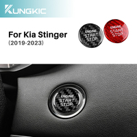 Real Hard Carbon Fiber Sticker For Kia Stinger 2019 2020 2021 2022 2023 Car Start Engine Stop Button Cover Interior Trim