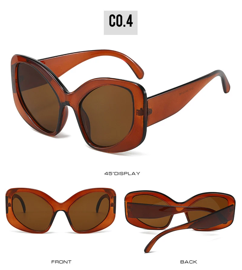 Shabuna Mode übergroße Cat Eye Frauen Sonnenbrille Sonnenbrillen UV400 Retro Männer matte Bonbon Farbe Sonnenbrille – Detail 10