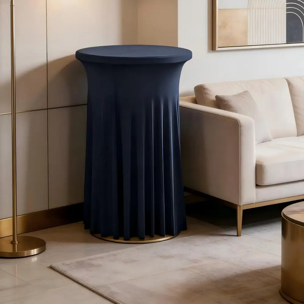 Weiße Farbe, hochwertige Cocktail-Tischdecke, Rock-Stil, modern, elegant, kommerzielle Besprechung, Bar, runde Sonnenblume, elastische Abdeckung – Detail 10