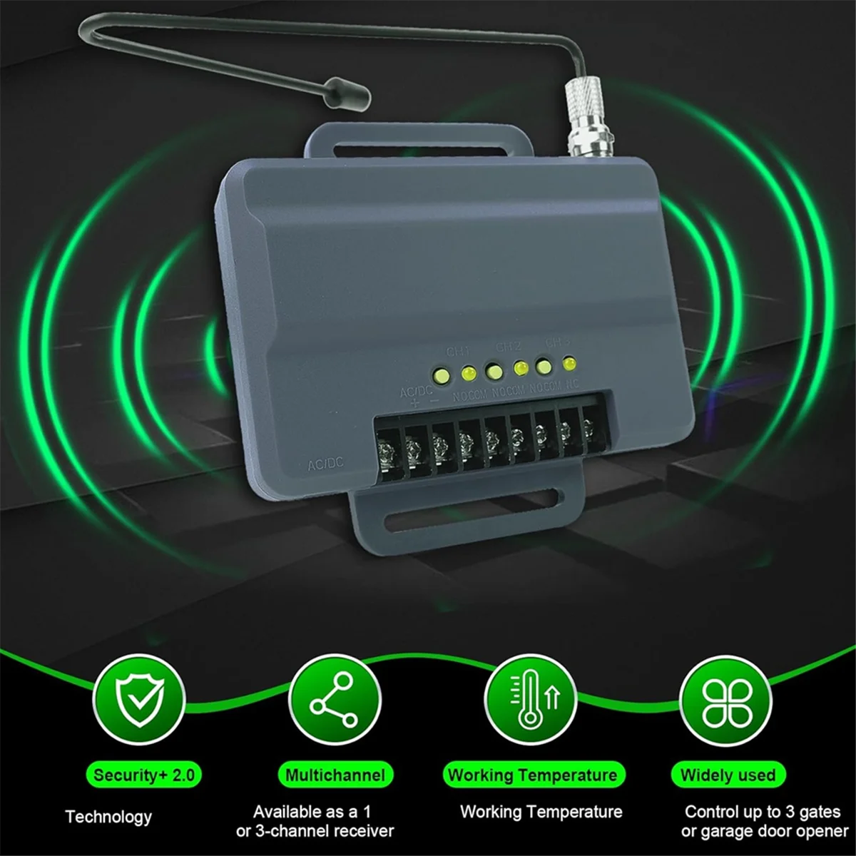 

X40A_3-Channel Door Opener Receiver for Gated Communities