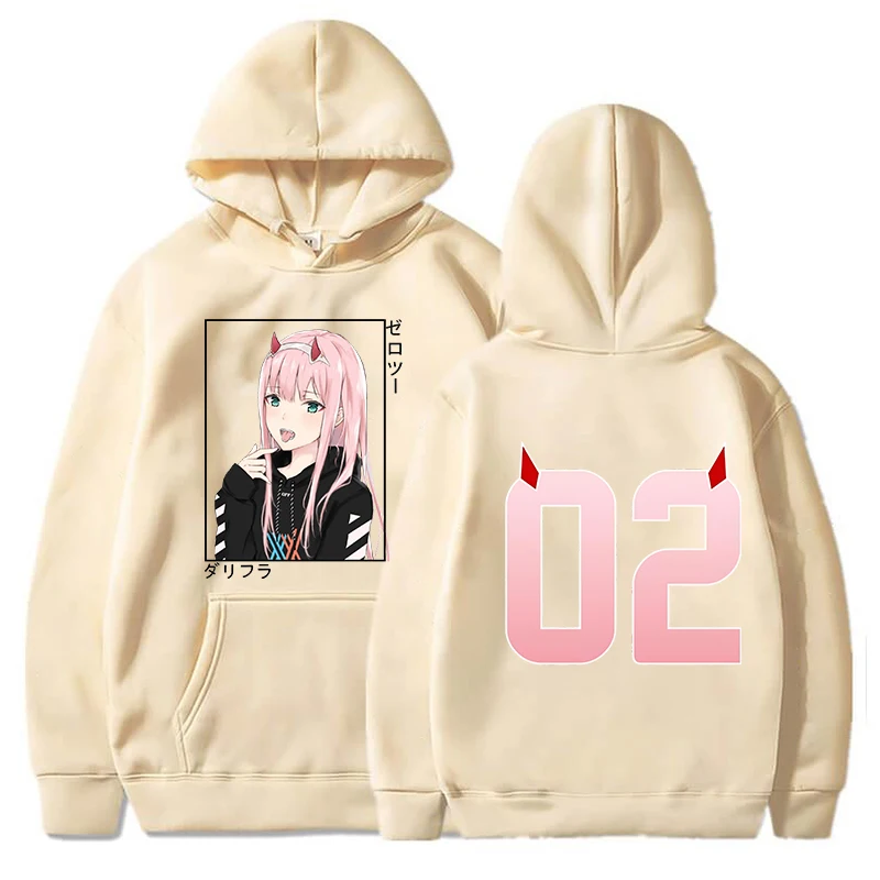 New Fashion Autumn and Winter Anime Zero Two Print Hoodie Sweater Women Harajuku Y2K Pullover Hoodie