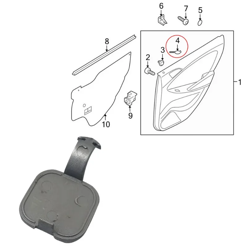 Car Door Inner Handle Screw Cover Trim Replacement Car Accessories for Hyundai I30 I20 IX35 Verna Sonata 8 Tucson Accent Solaris