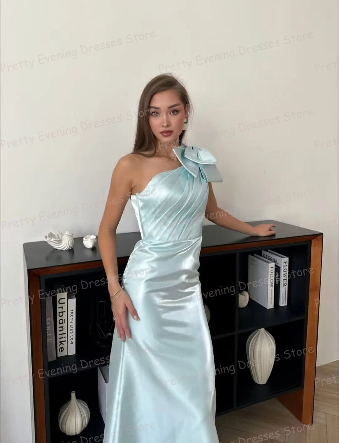 高級マーメイドイブニングドレス女性ノースリーブフリルワンショルダー 2 で 1 ファッションウエディングドレスパーティーカスタマイズされた Vestido デノビア