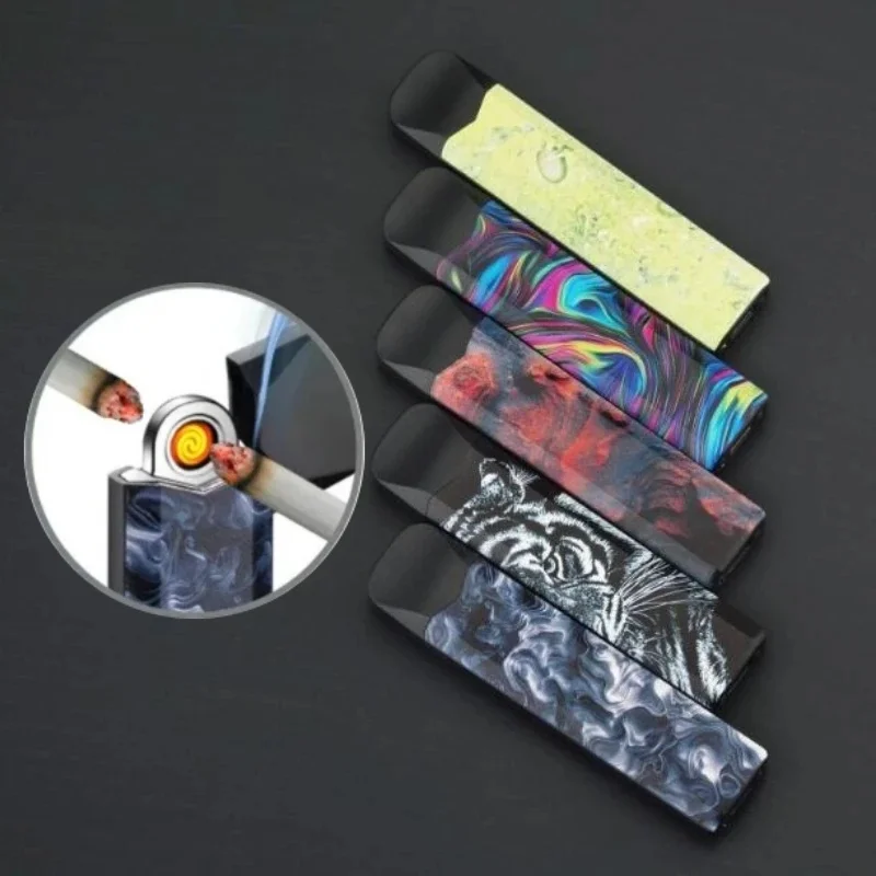 

Hot Selling Windproof Mini Double-sided Igniter Type-C Rechargeable Tungsten Wire Flameless Portable Lighter Smoking Accessories