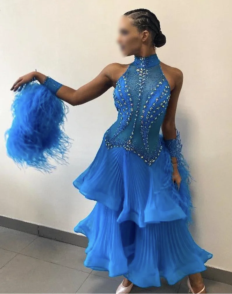 GOODANPAR  costume   Girls Professional Latin Dance Competition Dress Women Stage Dance Wear salsa dancing dance clothing