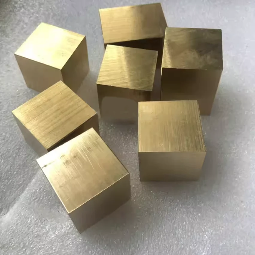 H59 Brass Block, Cubic Copper Block, Customized Zero Cutting