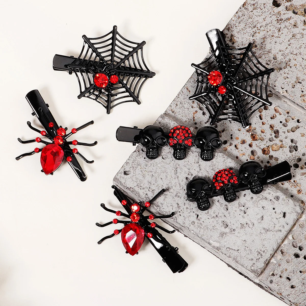 Halloween Spinne Haars pangen für Frauen Mädchen Pony Haarnadeln Strass Haars pangen Festival Prinzessin Haarschmuck Schmuck – Detail 19