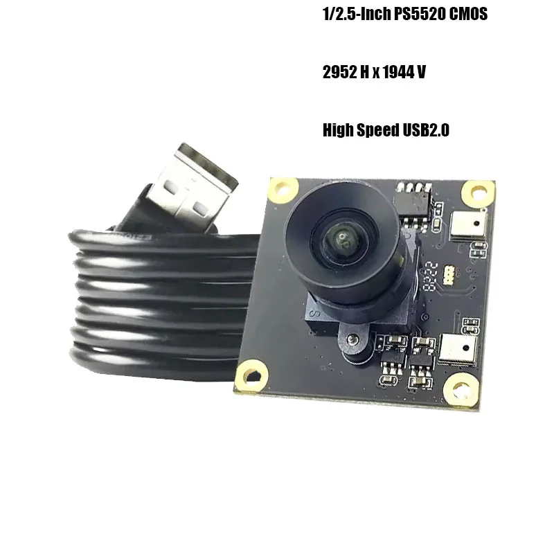 

5MP HD 1/2.5-Inch PS5520 USB Camera Module With Two Digital Mic 106° high dynamic range Fixed Focus for Face Recognition