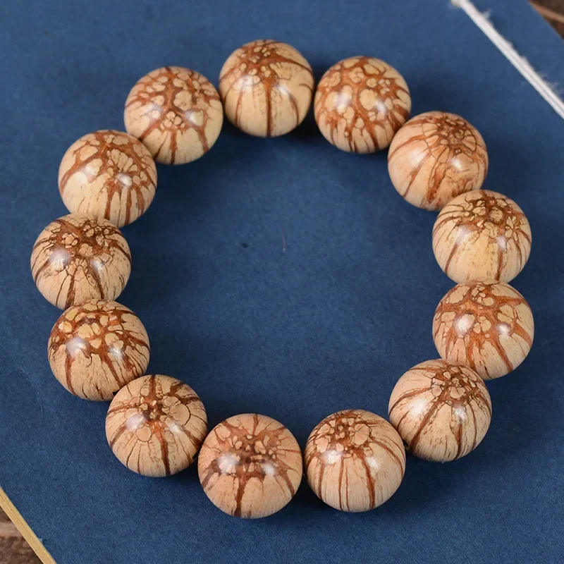 

Браслет из ротанга с узором «Цветок сливы», бусины Будды, ручная работа, для мужчин и женщин, украшение, талисман, розарий