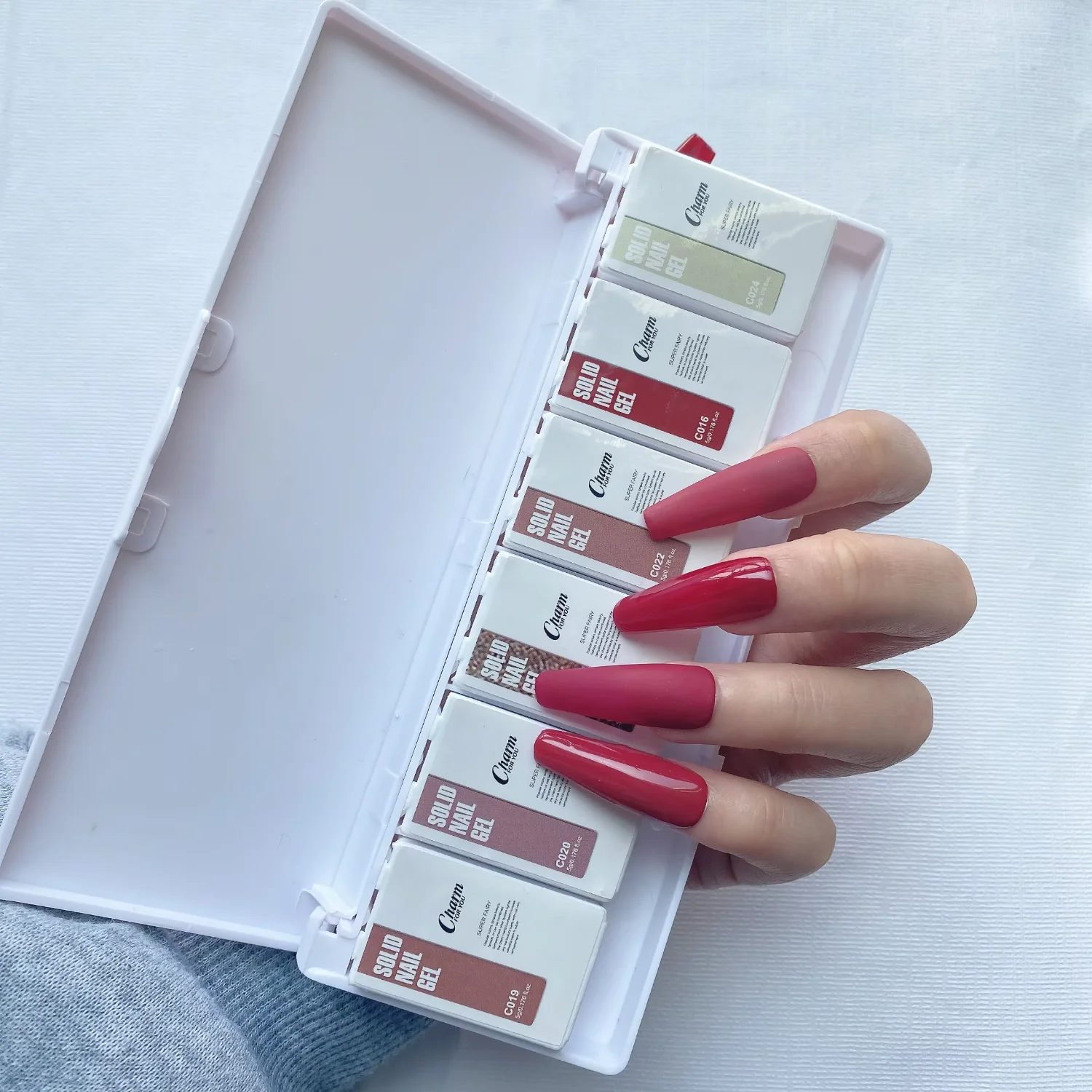 6-farbige Solid Gel Nagellack Palette UV LED Soak Off UV Solid Cream Gel Nagellack