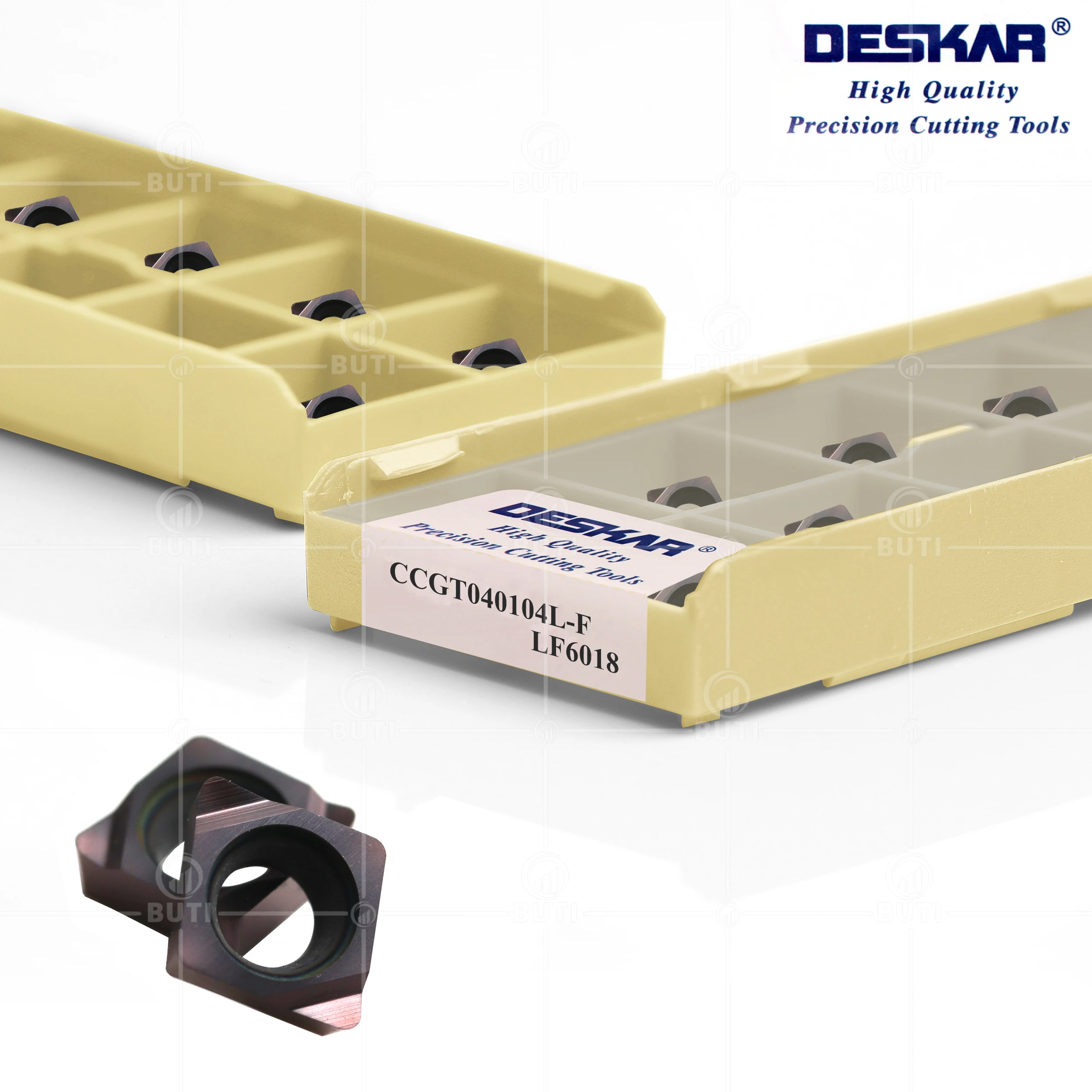 Imagem -02 - Deskar-cnc Lâmina de Giro Interna para Processamento de 100 Original Ccgt030104l-f Lf6018 Ccgt040104l-f Lf6018 Aço Inoxidável